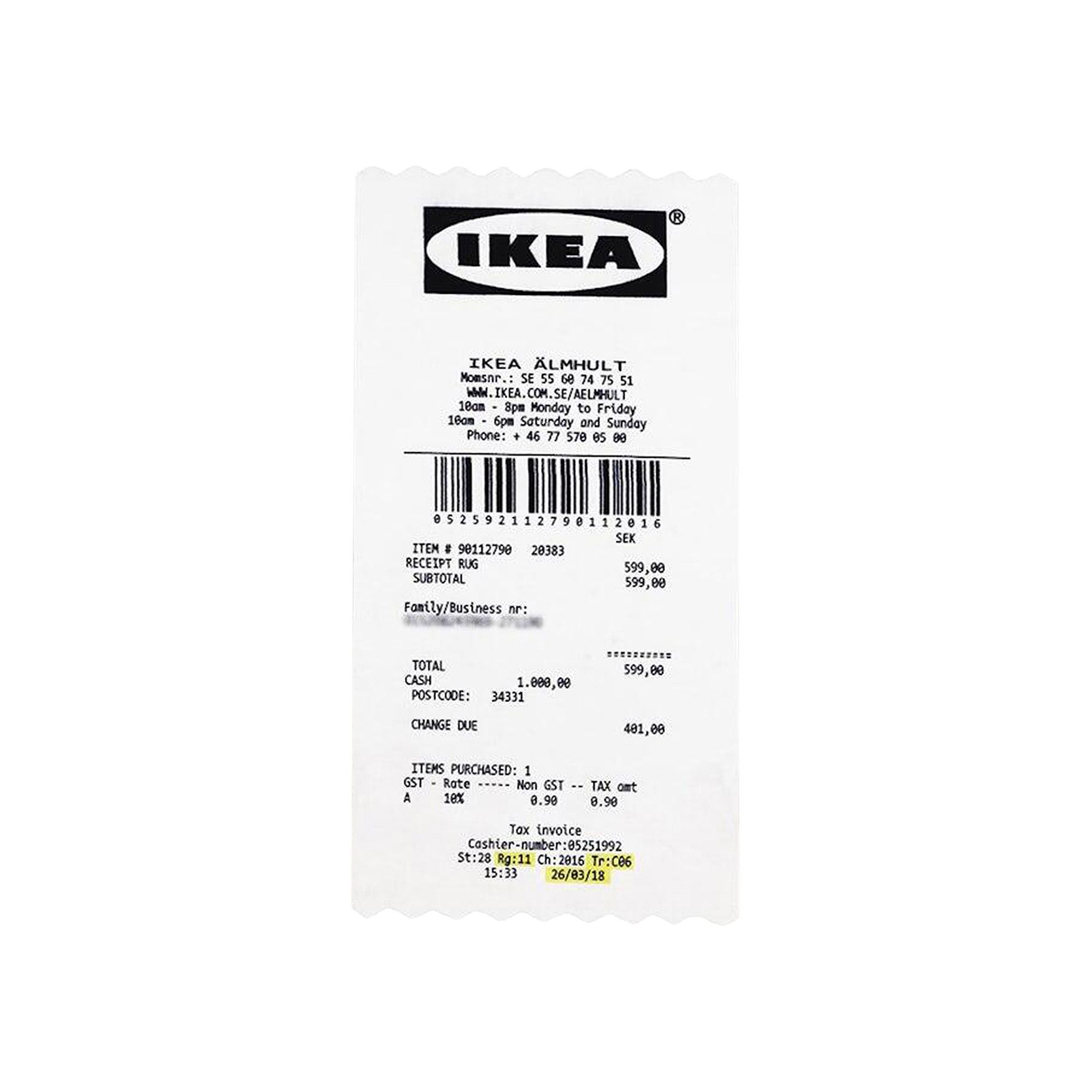 【新品】MARKERAD IKEA × VIRGIL ABLOH RECEIPT Virgil Abloh x IKEA MARKERAD 