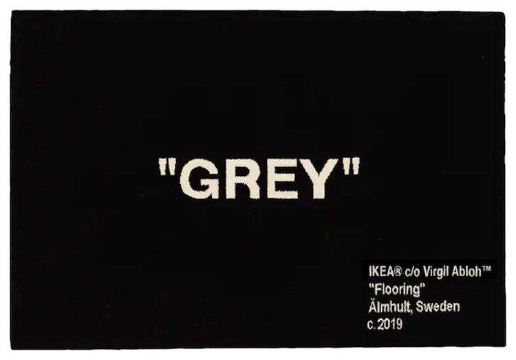 IKEA x Virgil Abloh GREY Rug 195x133cm Black