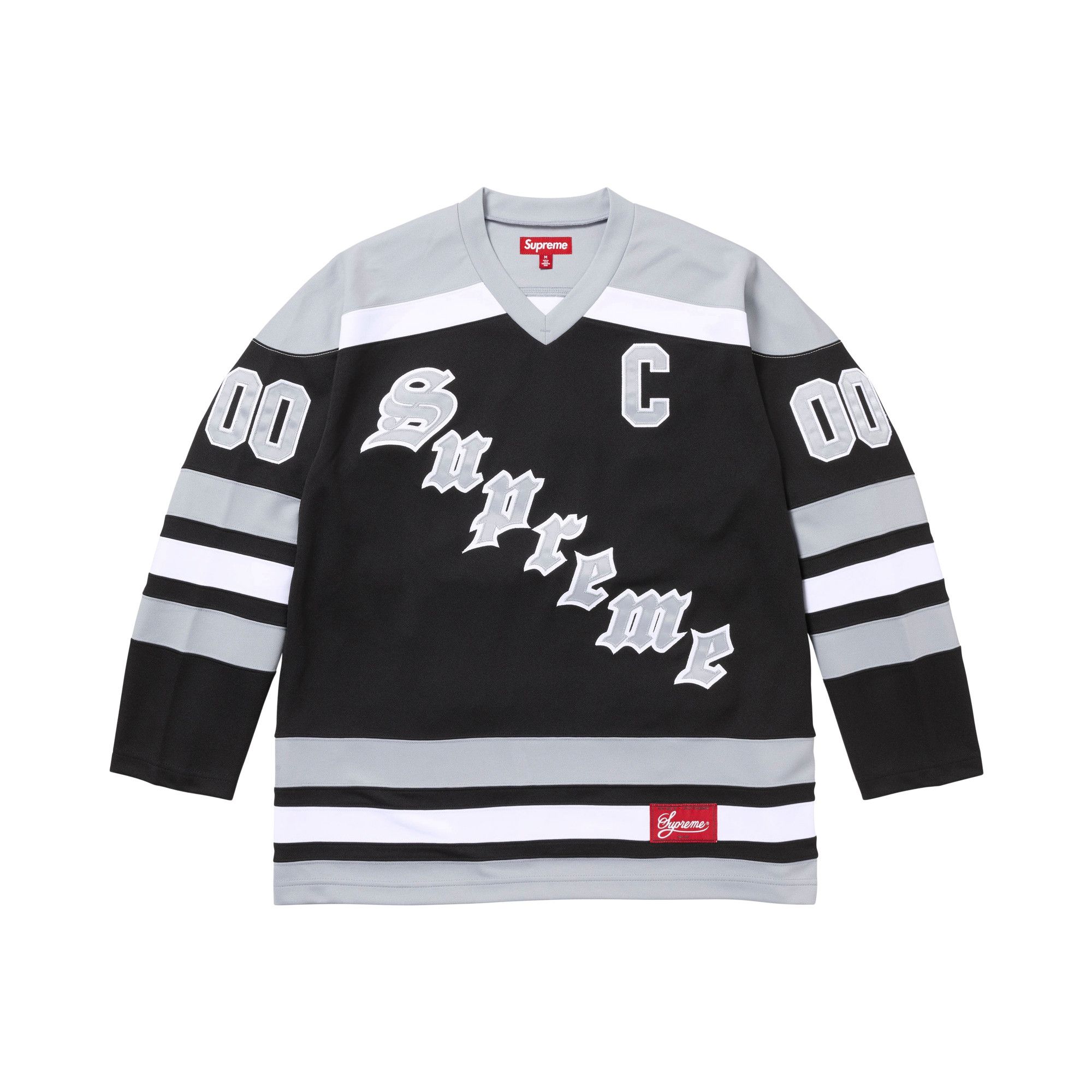 Buy Supreme Fire & Ice Hockey Jersey 'Black' - FW25KN28
