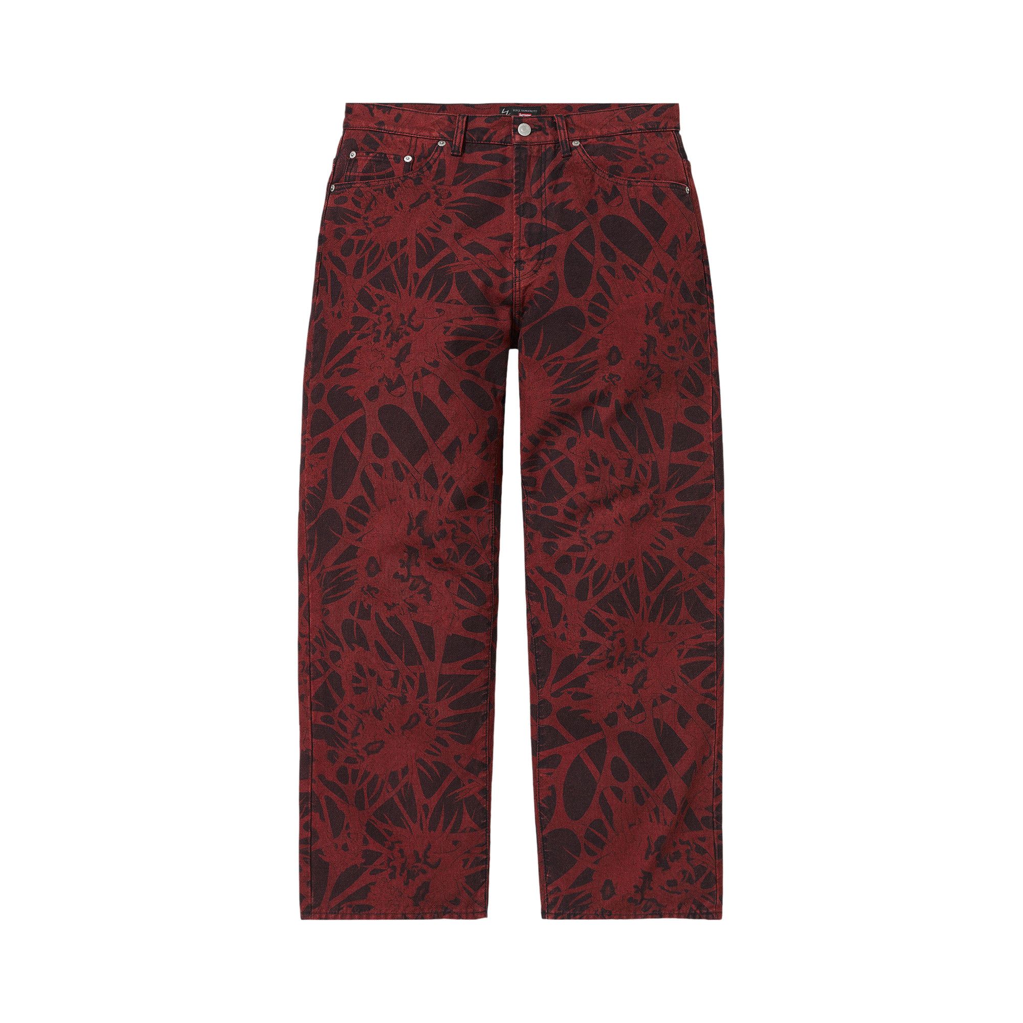 Supreme®/Y’s Baggy Jean Overdyed Red 32 Supreme Y's by Yohji Yamamoto Baggy Jean Red Men's - FW25 - US