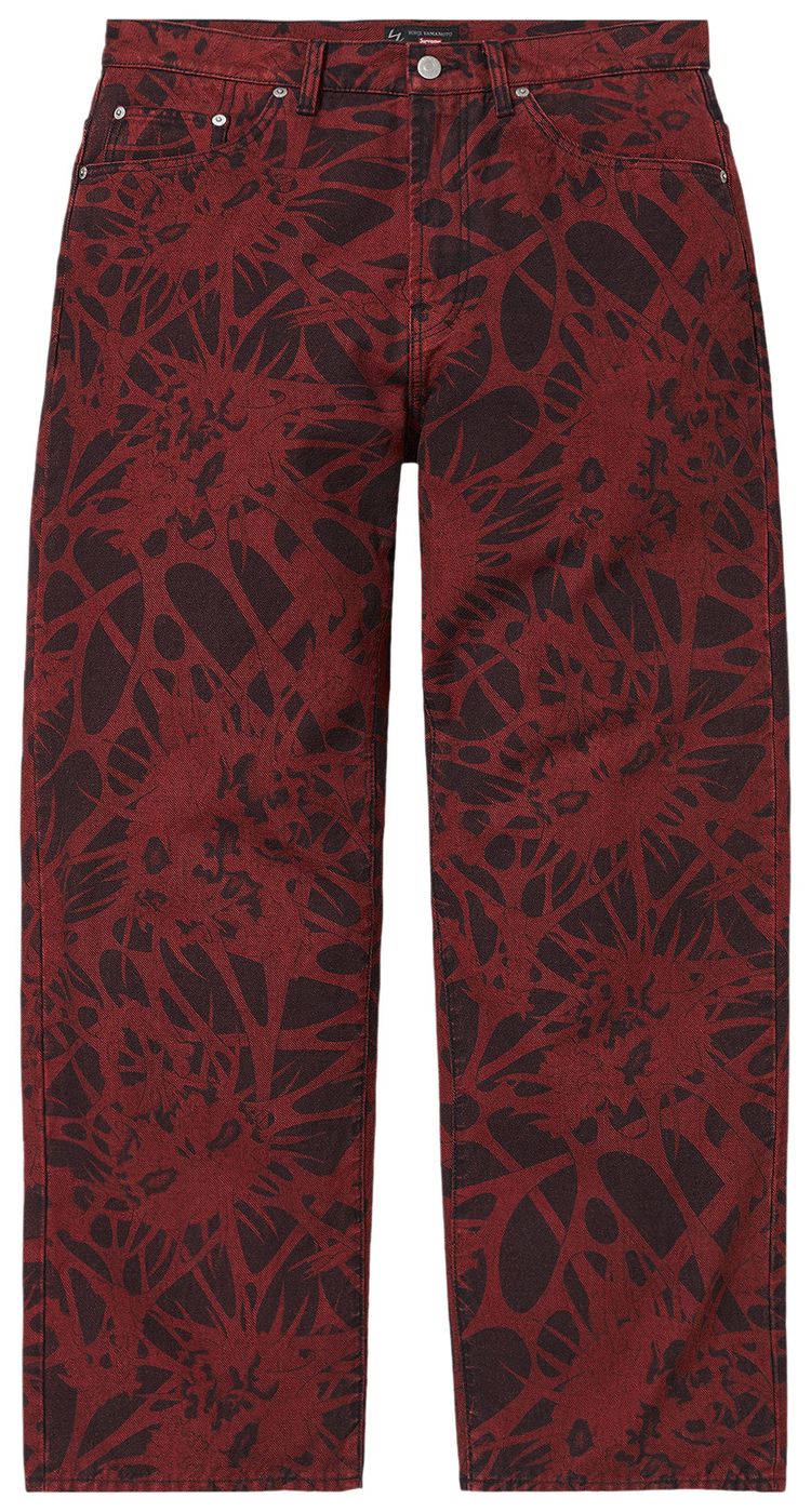 Supreme x Ys Baggy Jean Overdyed Red