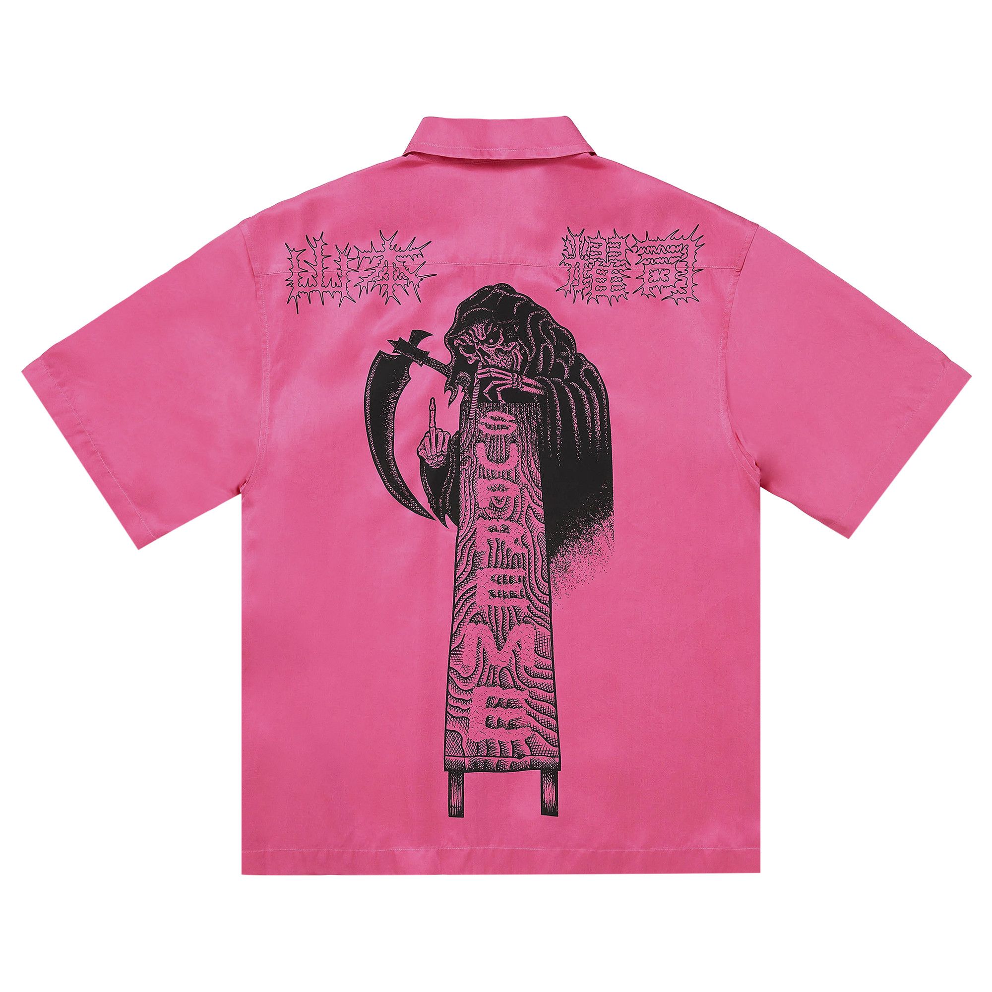 Buy Supreme x Y's Silk Zip Up Short-Sleeve Shirt 'Pink