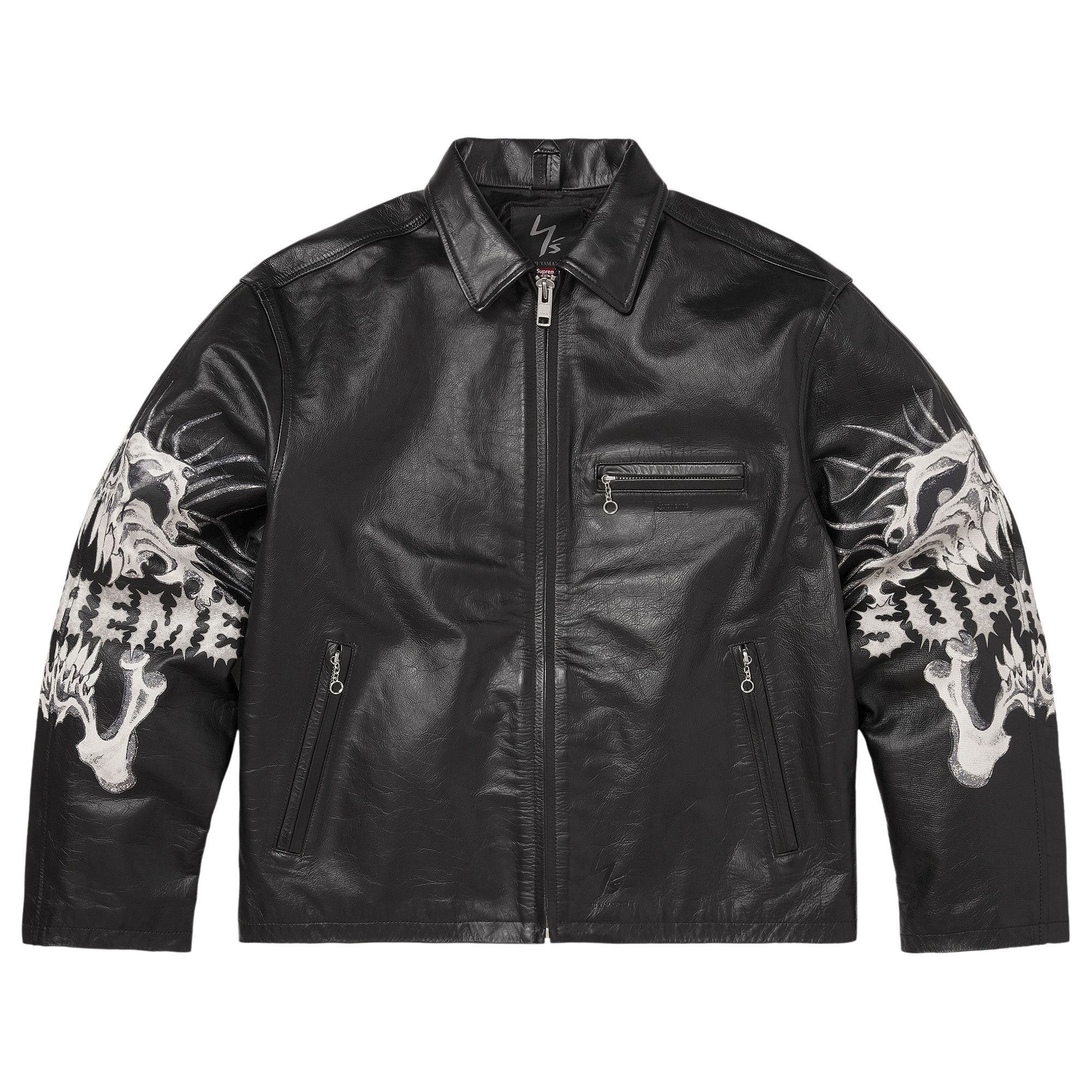 Buy Supreme x Y's Leather Jacket 'Black' - FW25J18 BLACK | GOAT