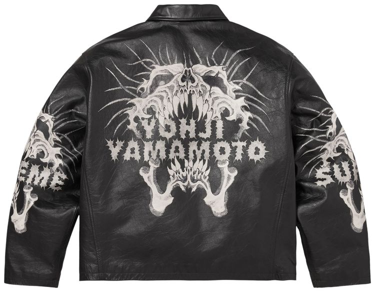 Supreme x Ys Leather Jacket Black