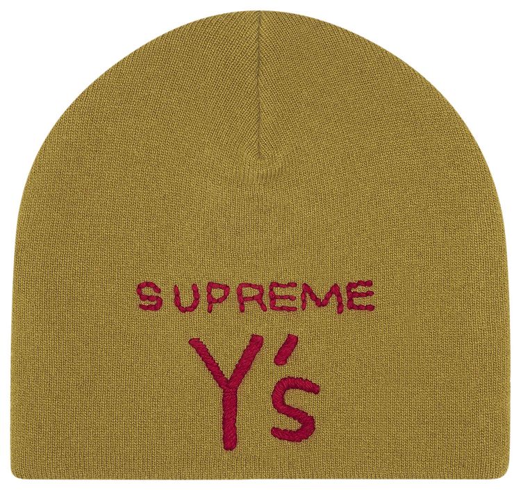 Supreme x Ys Skull Beanie Olive