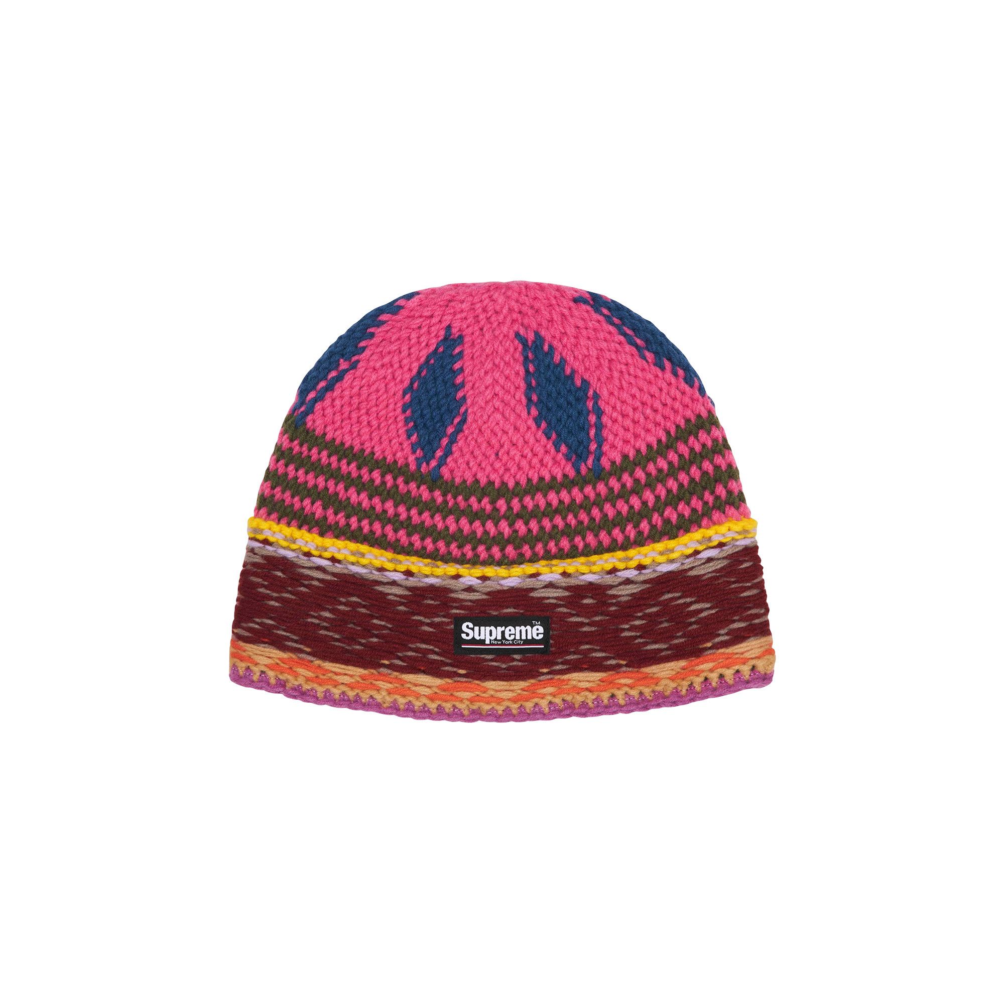 帽子 Supreme Diamond Beanie Pink 2025fw Supreme Diamond Beanie (FW25) - $40