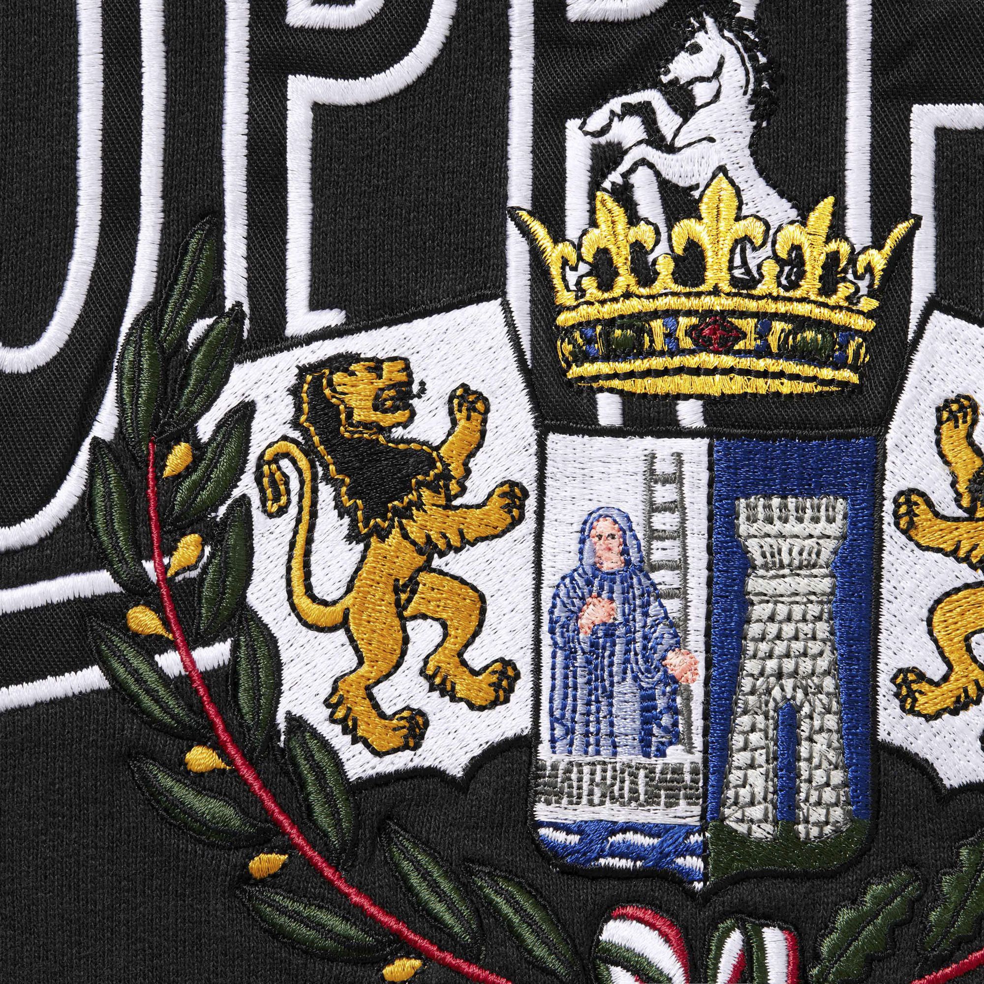 Buy Supreme Crest Appliqué Half Zip Pullover 'Black' - FW25SW70