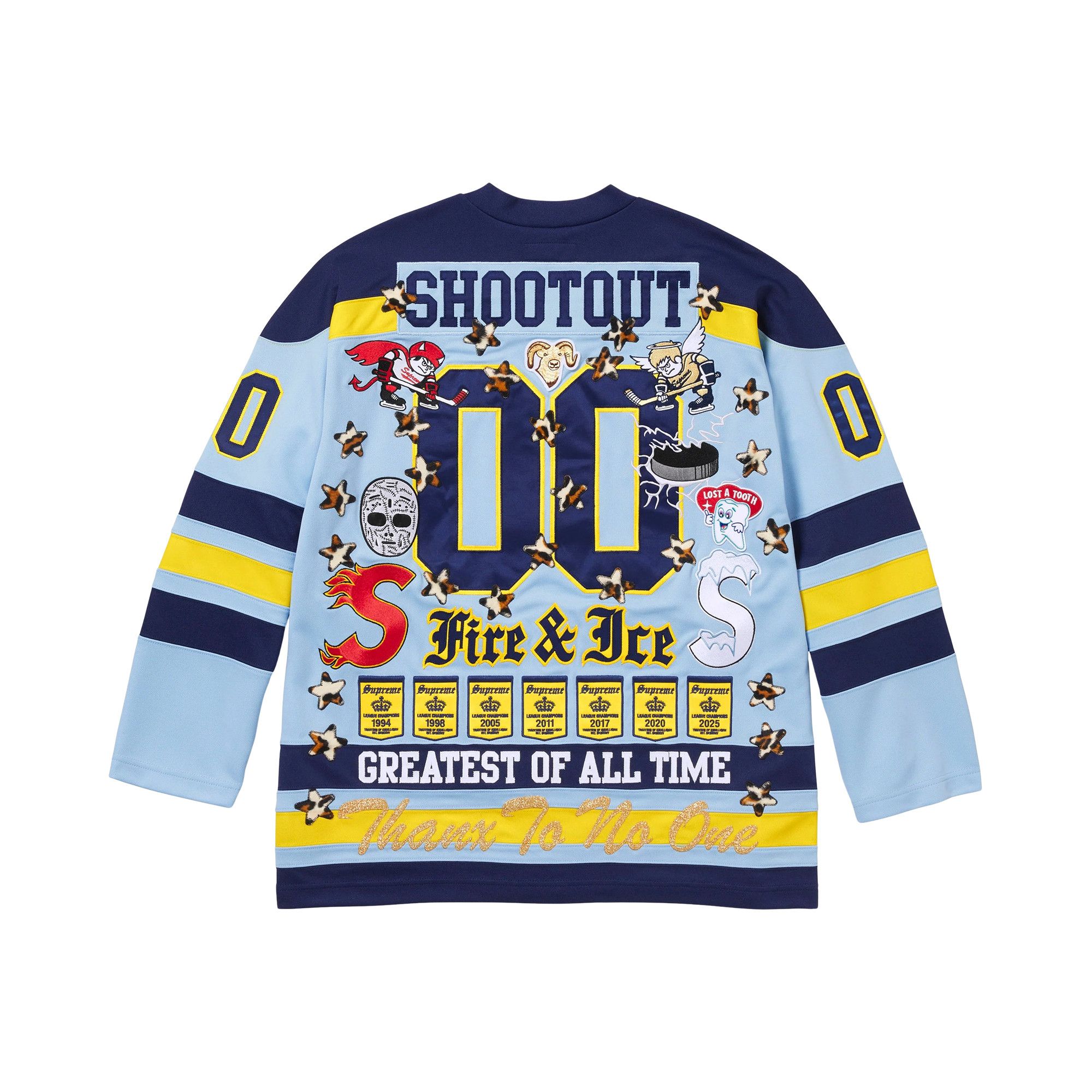 Buy Supreme Fire & Ice Hockey Jersey 'Light Blue' - FW25KN28 LIGHT