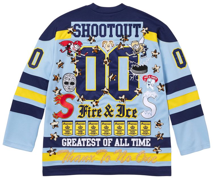 Supreme Fire  Ice Hockey Jersey Light Blue