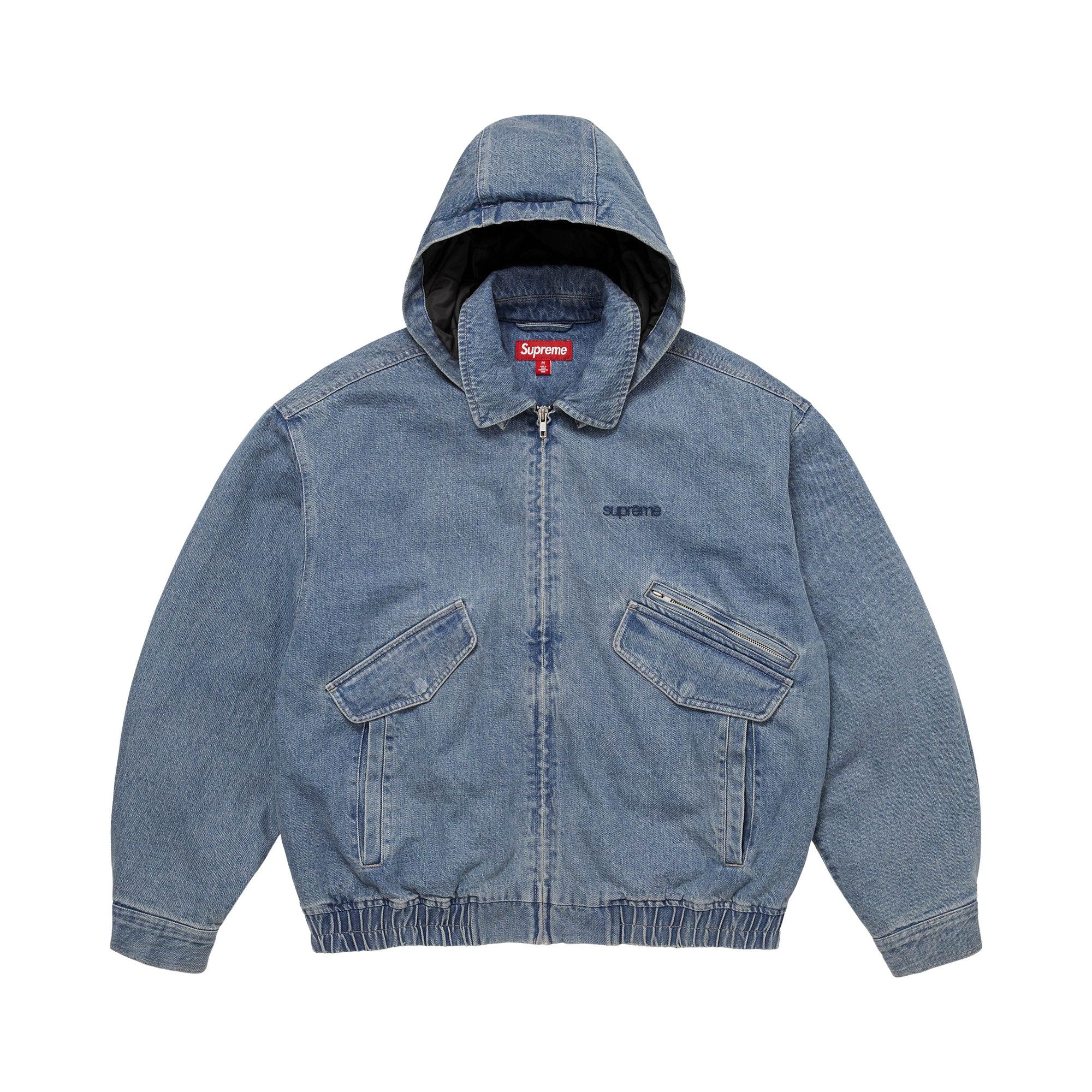 Buy Supreme Hooded Utility Jacket 'Denim' - FW25J85 DENIM | GOAT