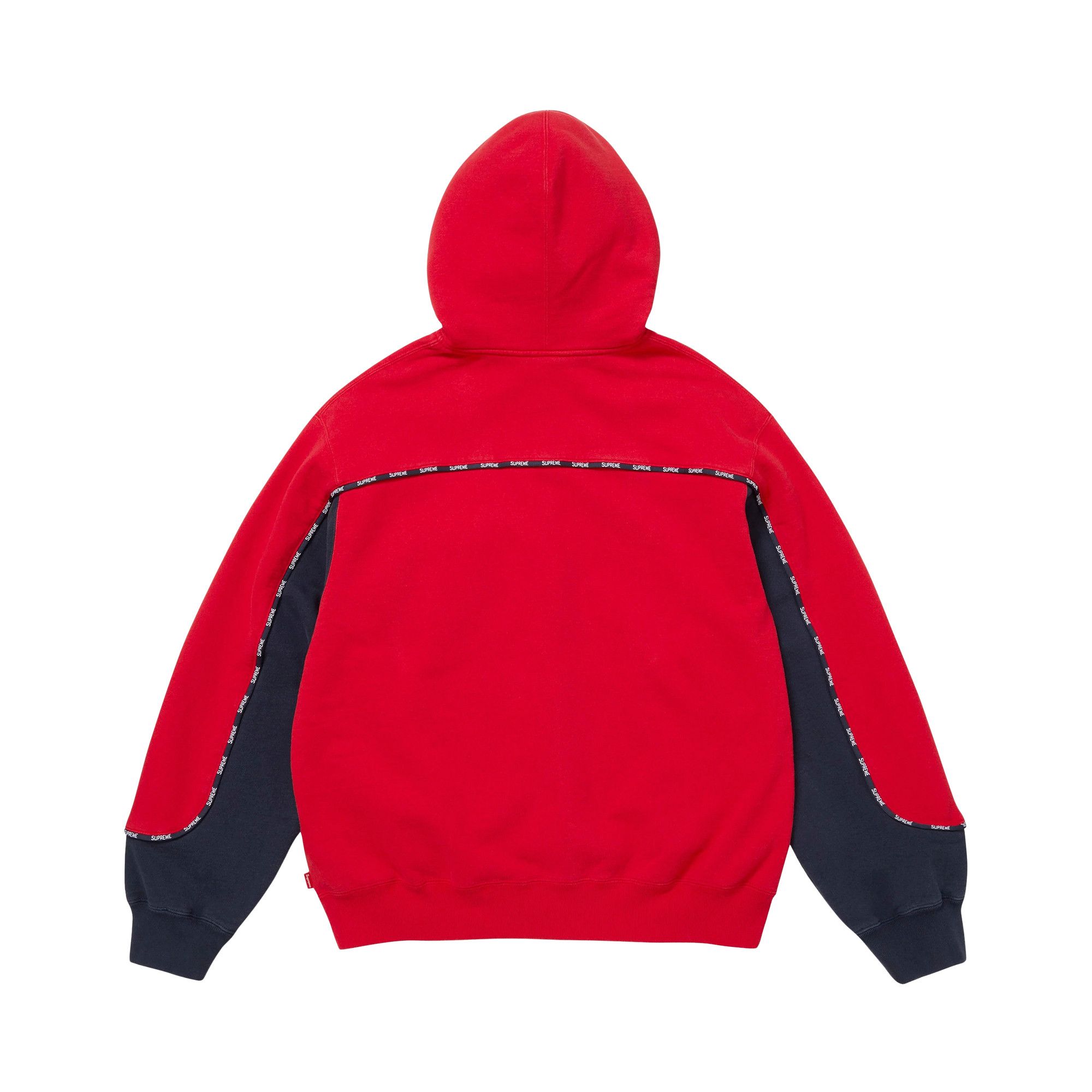 Buy Supreme Piping Zip Up Hooded Sweatshirt 'Red' - FW25SW35 RED
