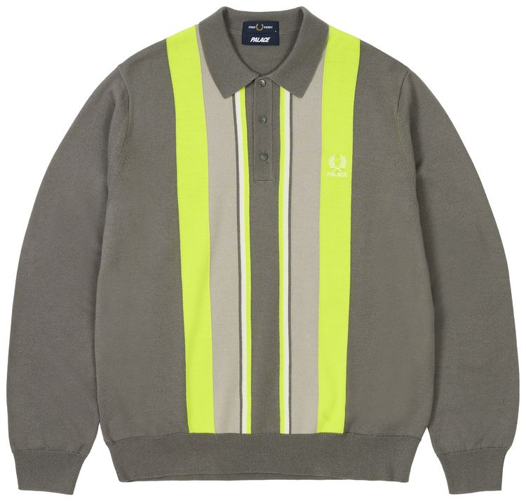 Palace x Fred Perry Long Sleeve Knitted Shirt Feather