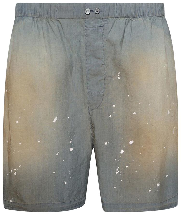 Acne Studios Shorts Logo Stamp Light Blue