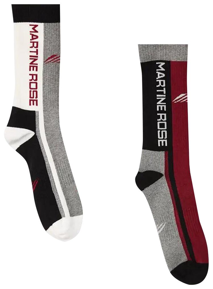 Martine Rose Sports Sock Multipack BurgundyCream