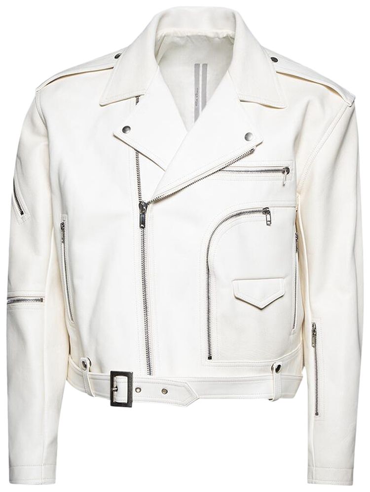 Rick Owens Cropped Jumbo Bauhaus Stooges Jacket Milk