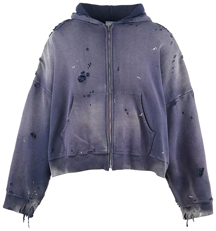 SAINT Mxxxxxx Double Face Zip Up Hoodie Navy