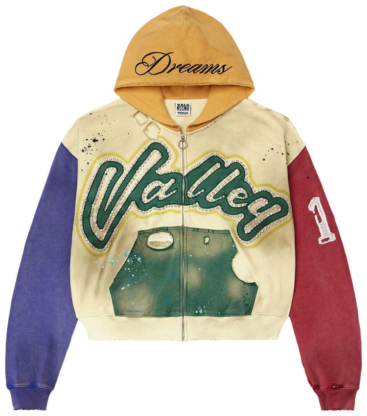 Vale Forever Collage Zip Up CreamMulti