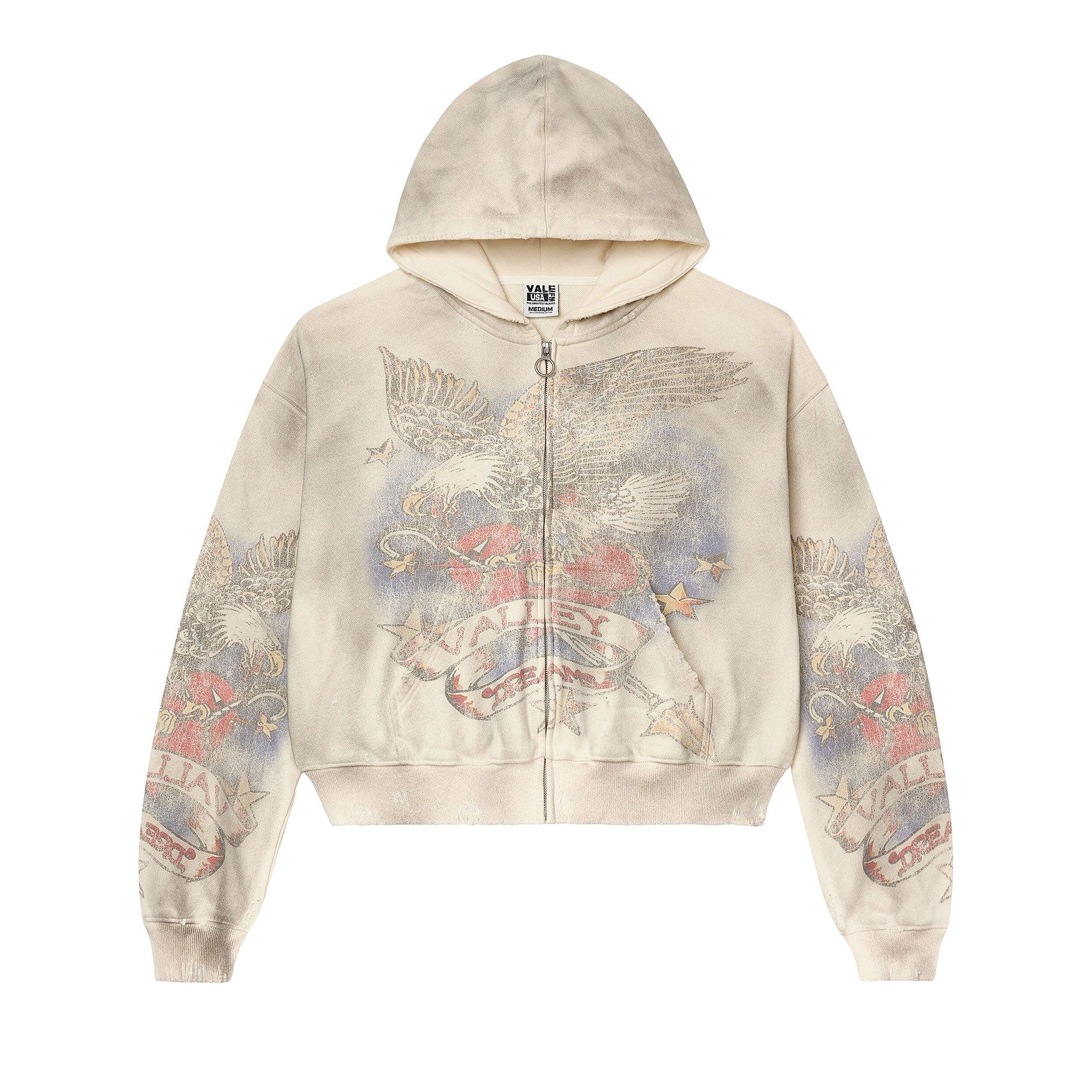 Buy Vale Forever Nostalgia Zip Up 'Tattered/Cream' - VALE 09
