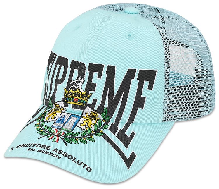 Supreme Crest Mesh Back 6 Panel Light Blue