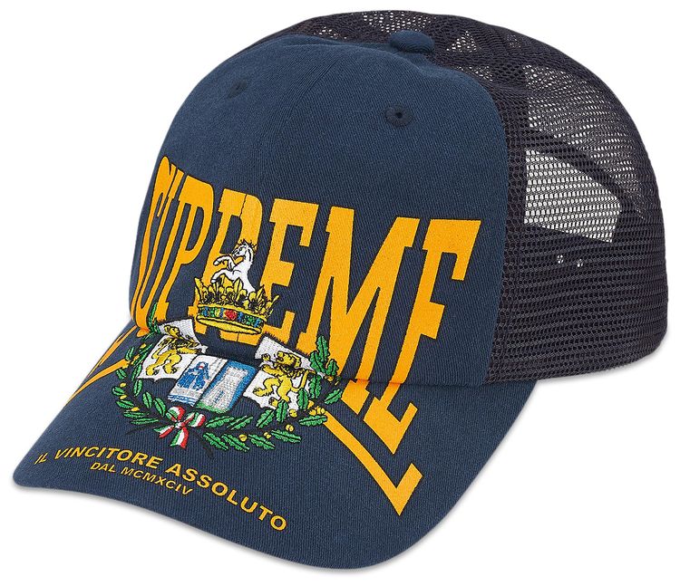Supreme Crest Mesh Back 6 Panel Navy