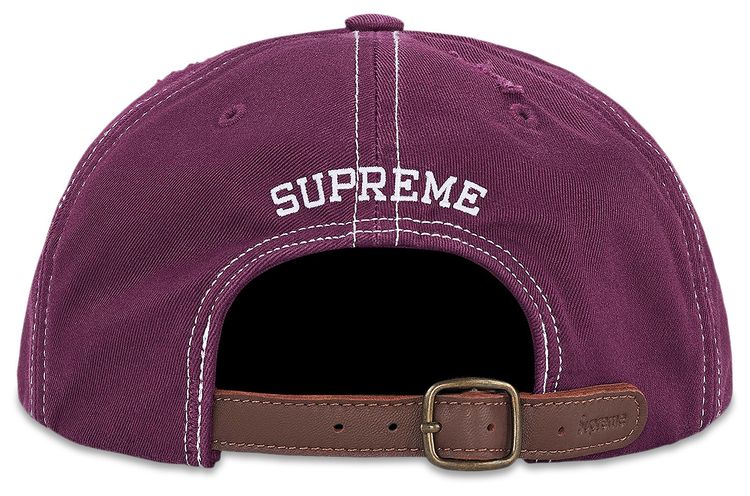 Supreme Distressed Script 6 Panel Dark Purple