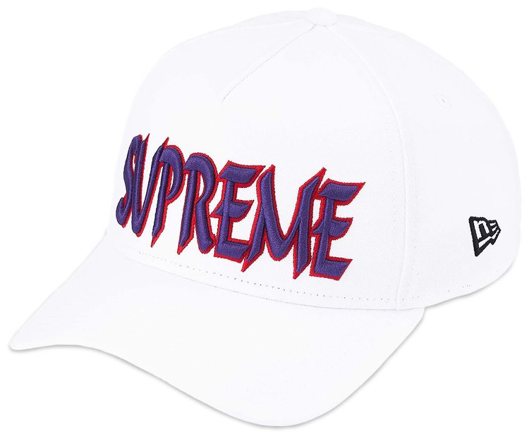 Supreme Sharp Spellout Adjustable New Era White