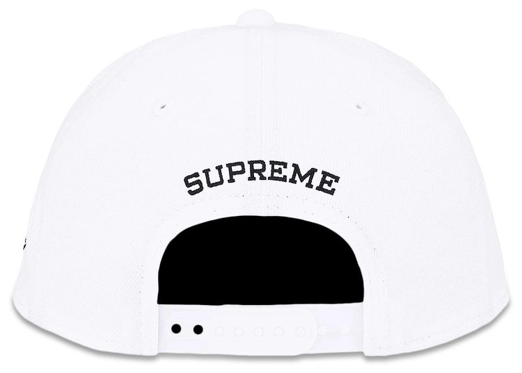 Supreme Sharp Spellout Adjustable New Era White