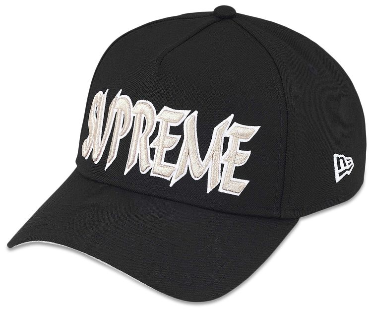 Supreme Sharp Spellout Adjustable New Era Black