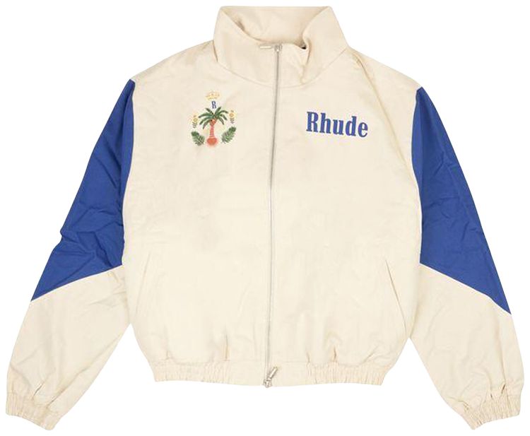 Rhude Flight Varsity Jacket CreamBlue
