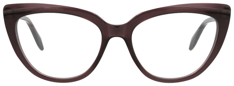 Alexander McQueen Cat Eye Frame Acetate Optical Frames Violet Transparent