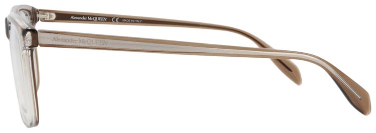 Alexander McQueen Square Frame Acetate Optical Frames Brown