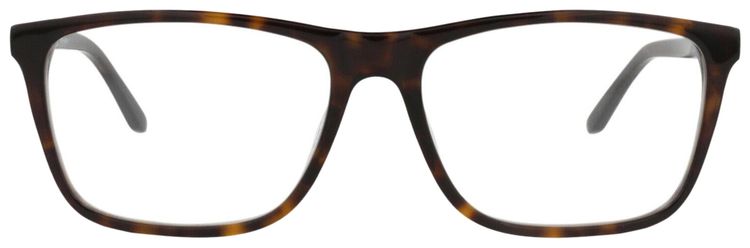 Alexander McQueen Square Frame Acetate Optical Frames Havana Gold Transparent