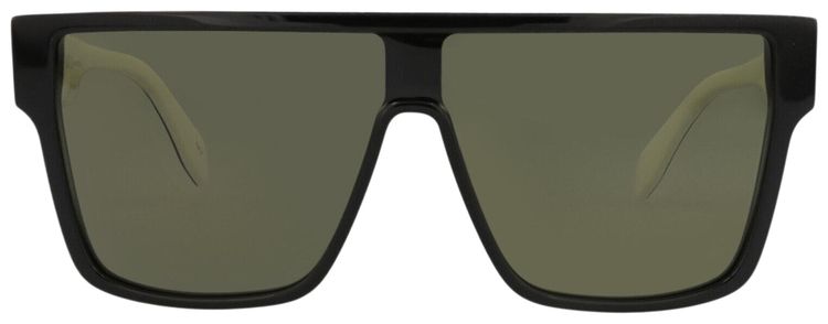 Alexander McQueen Aviator Frame Acetate Sunglasses Black Green