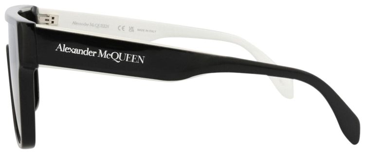 Alexander McQueen Aviator Frame Acetate Sunglasses Black Green