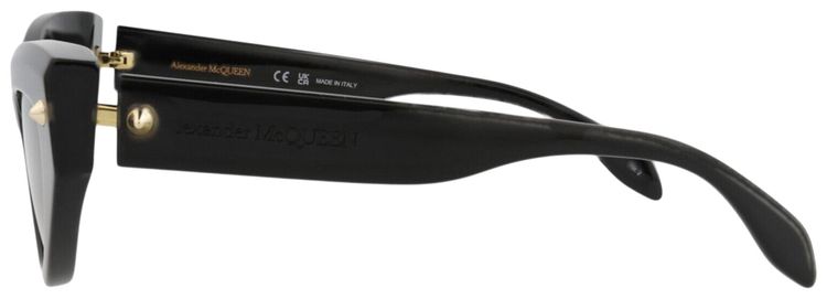 Alexander McQueen Cat Eye Frame Recycled Acetate Sunglasses Black Grey