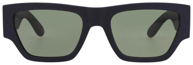 Alexander McQueen Square Frame Recycled Acetate Sunglasses Blue Green