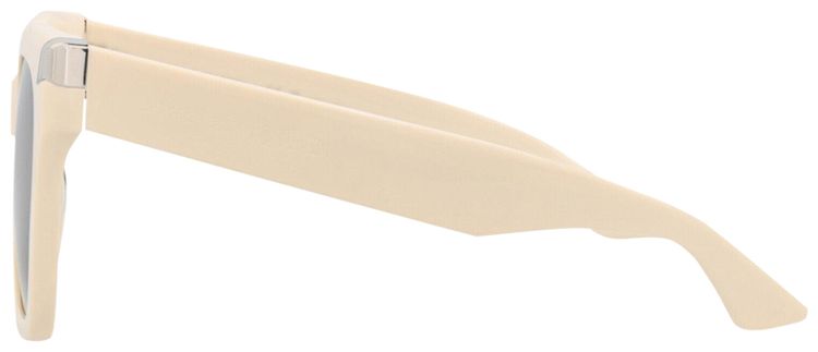Alexander McQueen Square Frame Recycled Acetate Sunglasses Ivory Brown