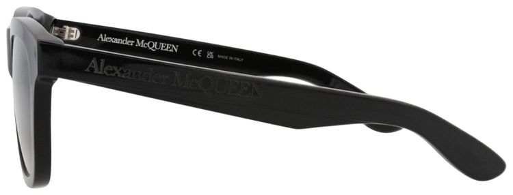 Alexander McQueen Square Frame Recycled Acetate Sunglasses Black Grey