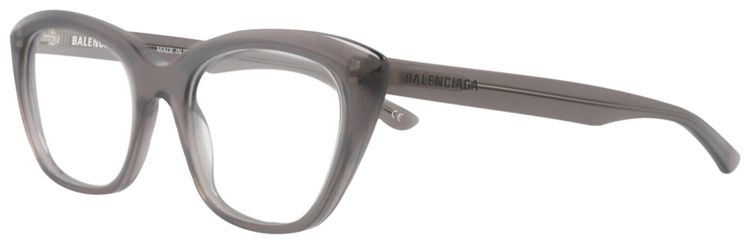 Balenciaga Cat Eye Frame Acetate Optical Frames Grey Transparent