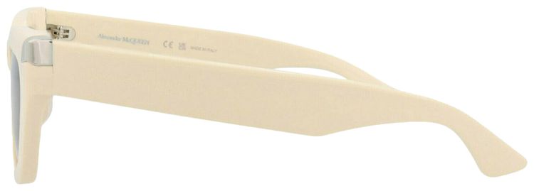 Alexander McQueen Cat Eye Frame Recycled Acetate Sunglasses Ivory Brown