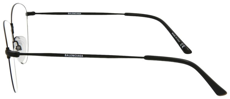 Balenciaga Cat Eye Frame Metal Optical Frames Black Transparent