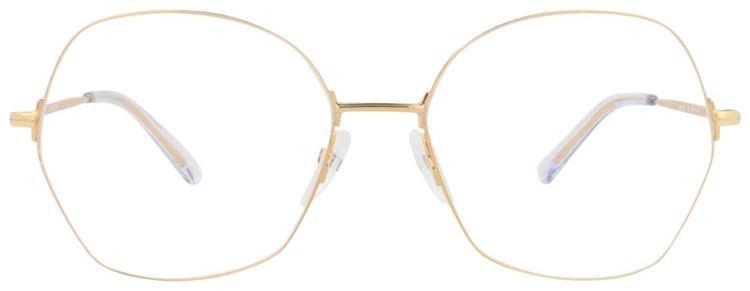 Balenciaga Round Frame Metal Optical Frames Gold Transparent