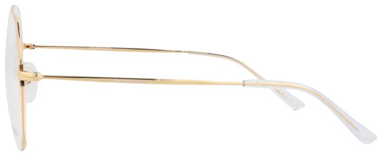 Balenciaga Round Frame Metal Optical Frames Gold Transparent