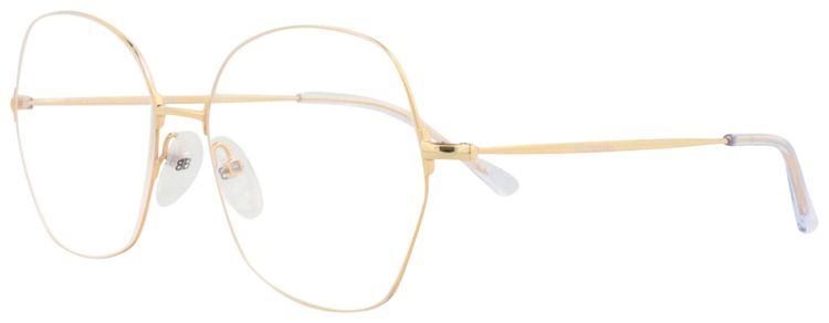 Balenciaga Round Frame Metal Optical Frames Gold Transparent