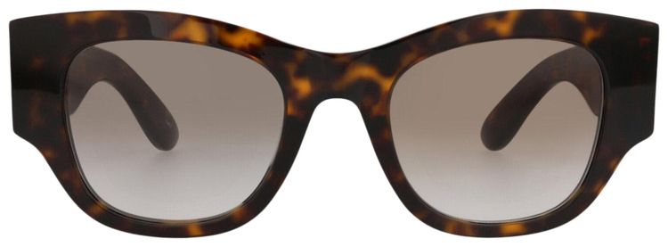 Alexander McQueen Square Frame Recycled Acetate Sunglasses Havana Brown