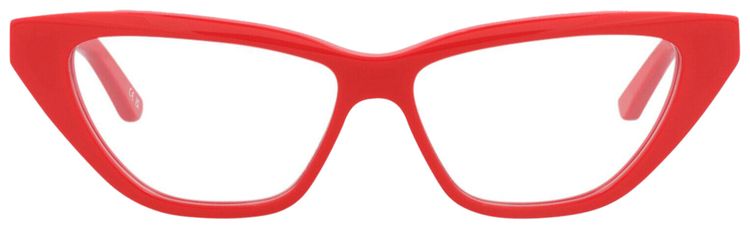 Balenciaga Cat Eye Frame Acetate Optical Frames Red Transparent