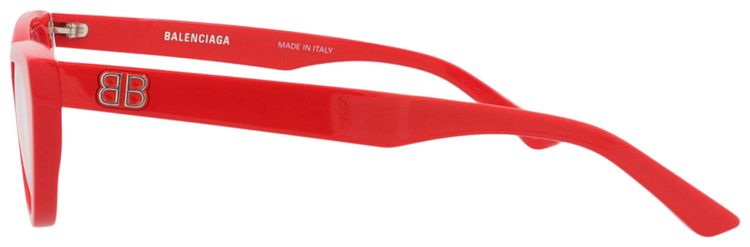 Balenciaga Cat Eye Frame Acetate Optical Frames Red Transparent