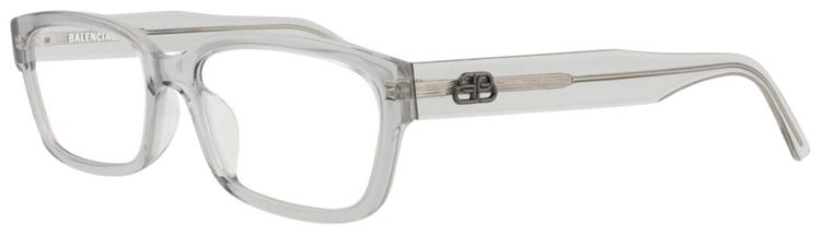 Balenciaga Square Frame Acetate Optical Frames Grey Transparent