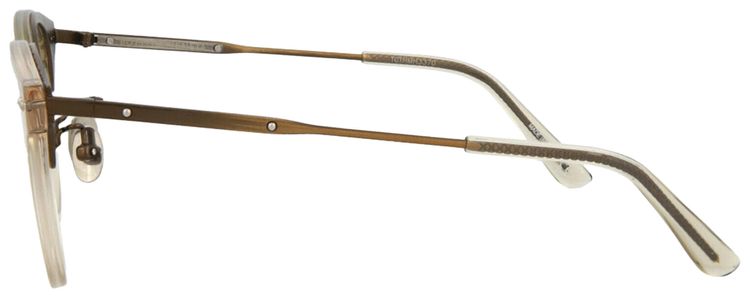 Bottega Veneta Round Frame Acetate Optical Frames Bronze Transparent