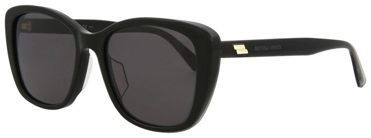 Bottega Veneta Cat Eye Frame Acetate Sunglasses Black Grey